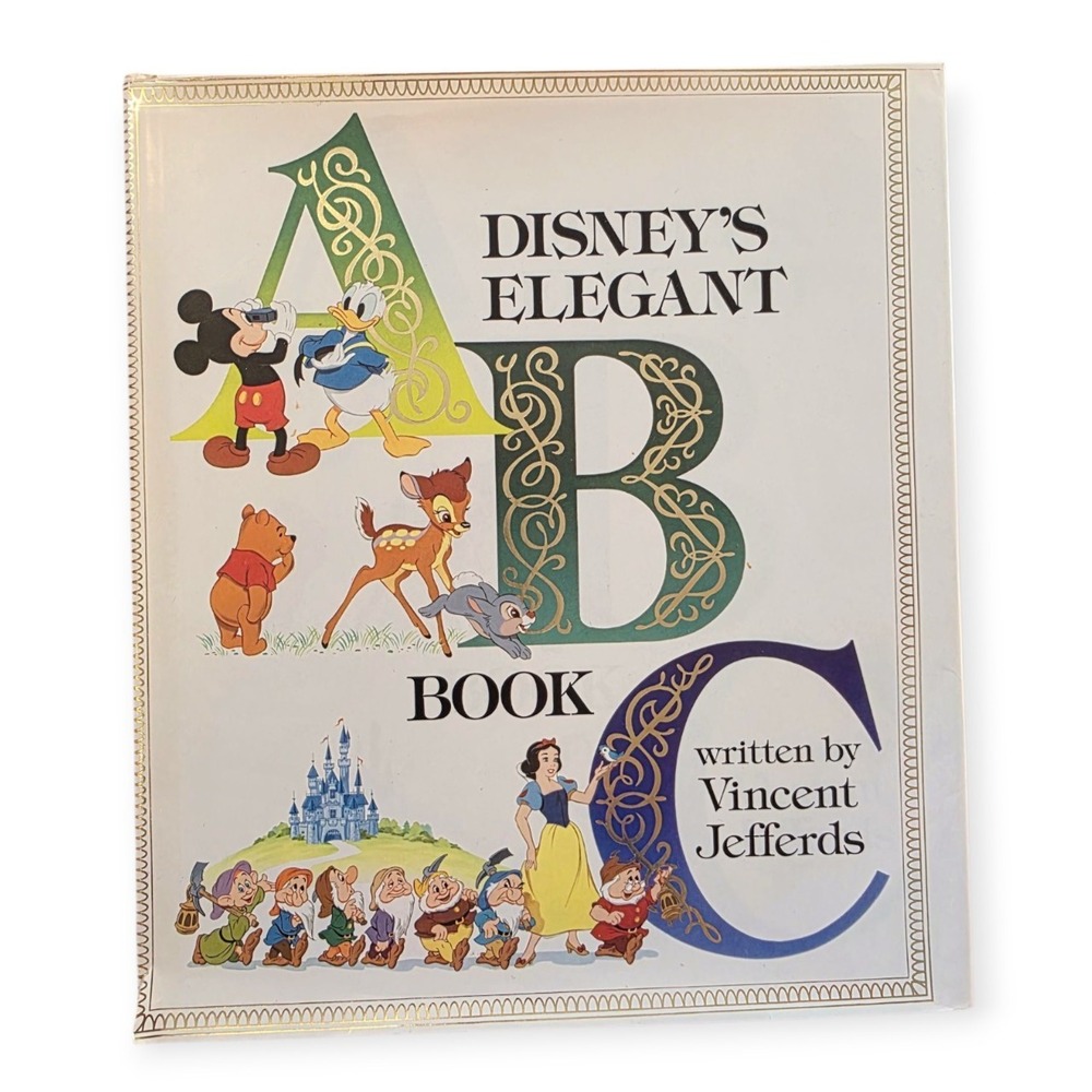 Disney's Elegant ABC Book By‎ Vincent Jefferds 1983 Large Hardcover Dust Jacket